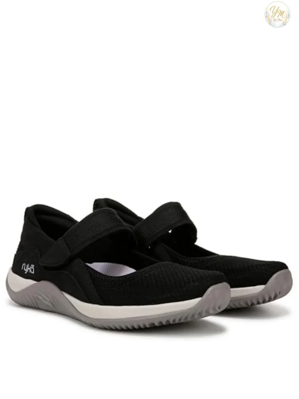 Mary Jane Flats with Hook & Loop Strap, Lightweight Cushioned Walking Shoes